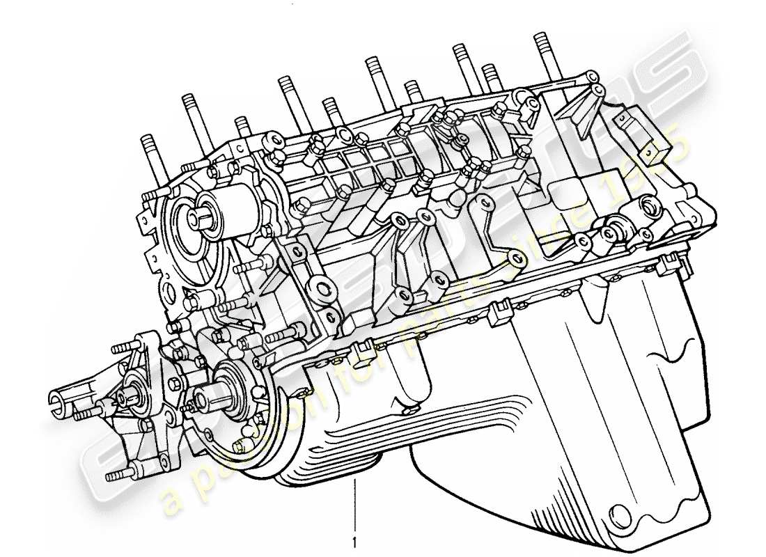 un schéma de pièces du catalogue de pièces porsche 1987 (refurbished and exchange catalogue)
