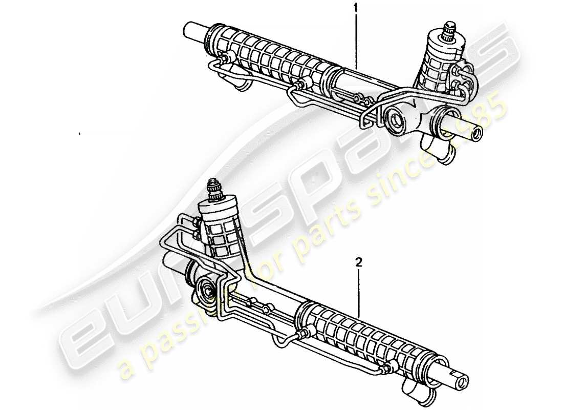 un schéma de pièces du catalogue de pièces porsche 1999 (refurbished and exchange catalogue)