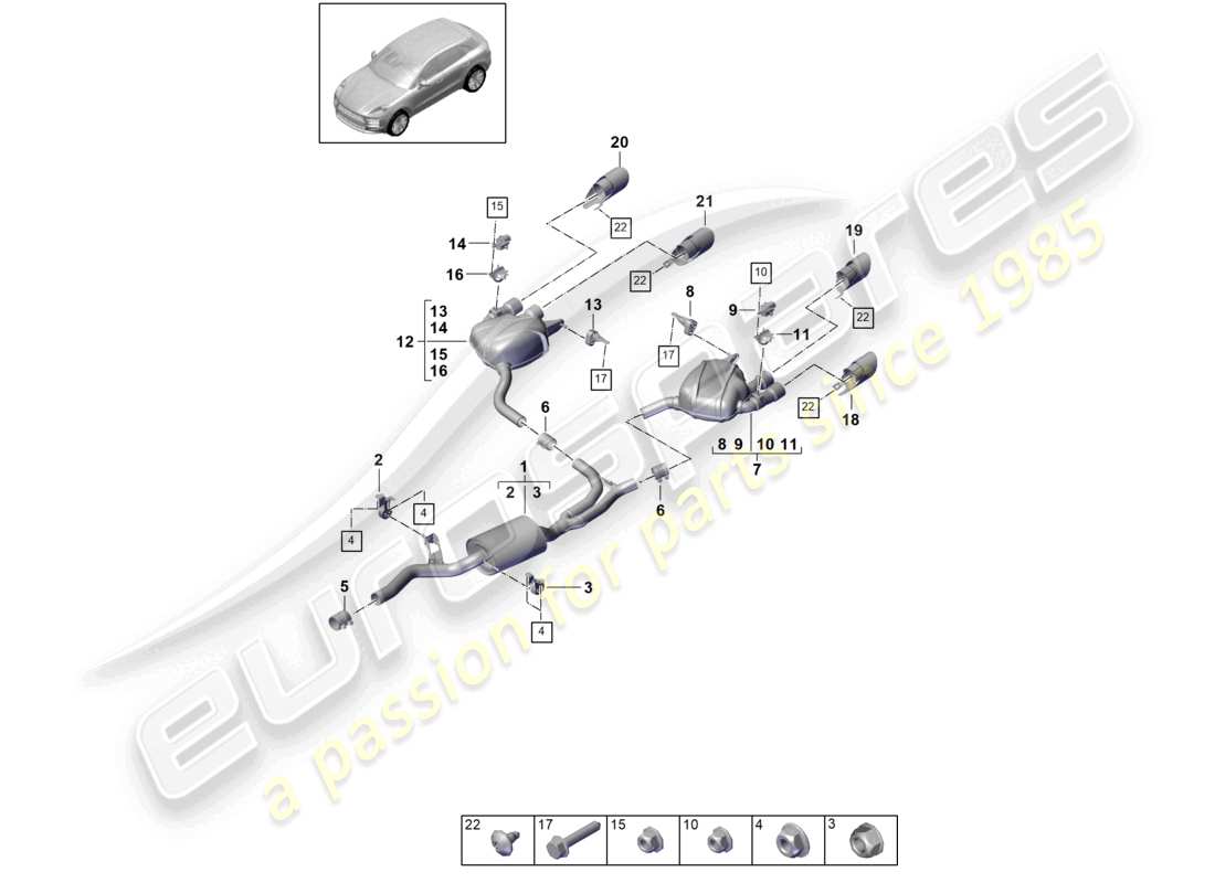 schéma de pièce contenant le numéro de pièce 95b253601cy