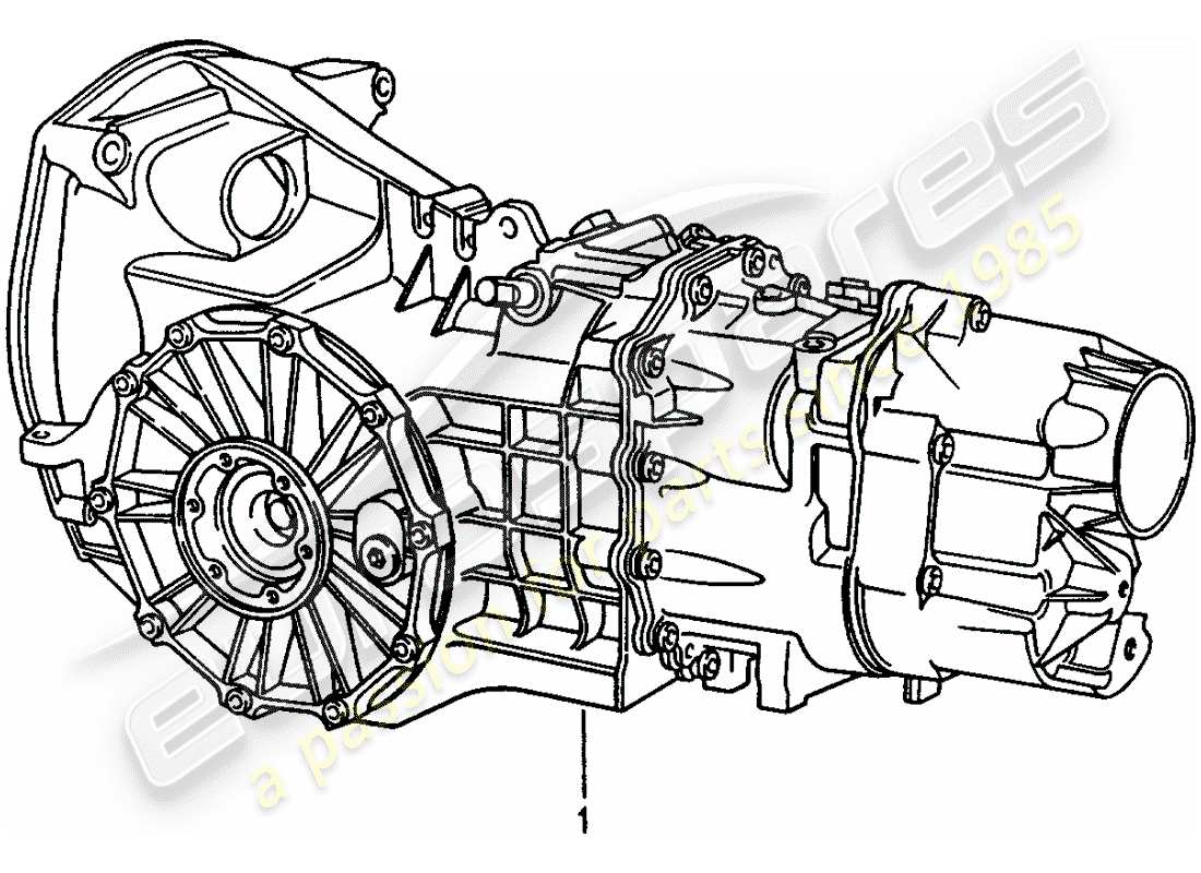 un schéma de pièces du catalogue de pièces porsche 1987 (refurbished and exchange catalogue)
