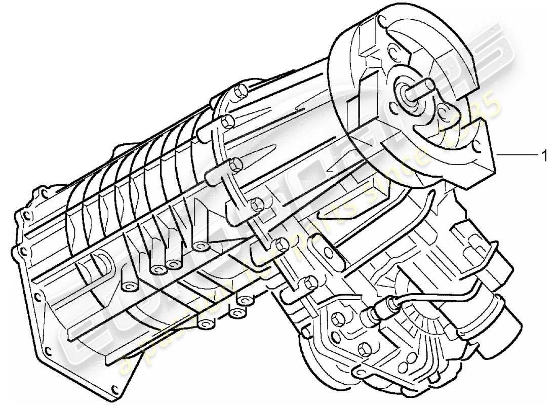 un schéma de pièces du catalogue de pièces porsche 2002 (refurbished and exchange catalogue)