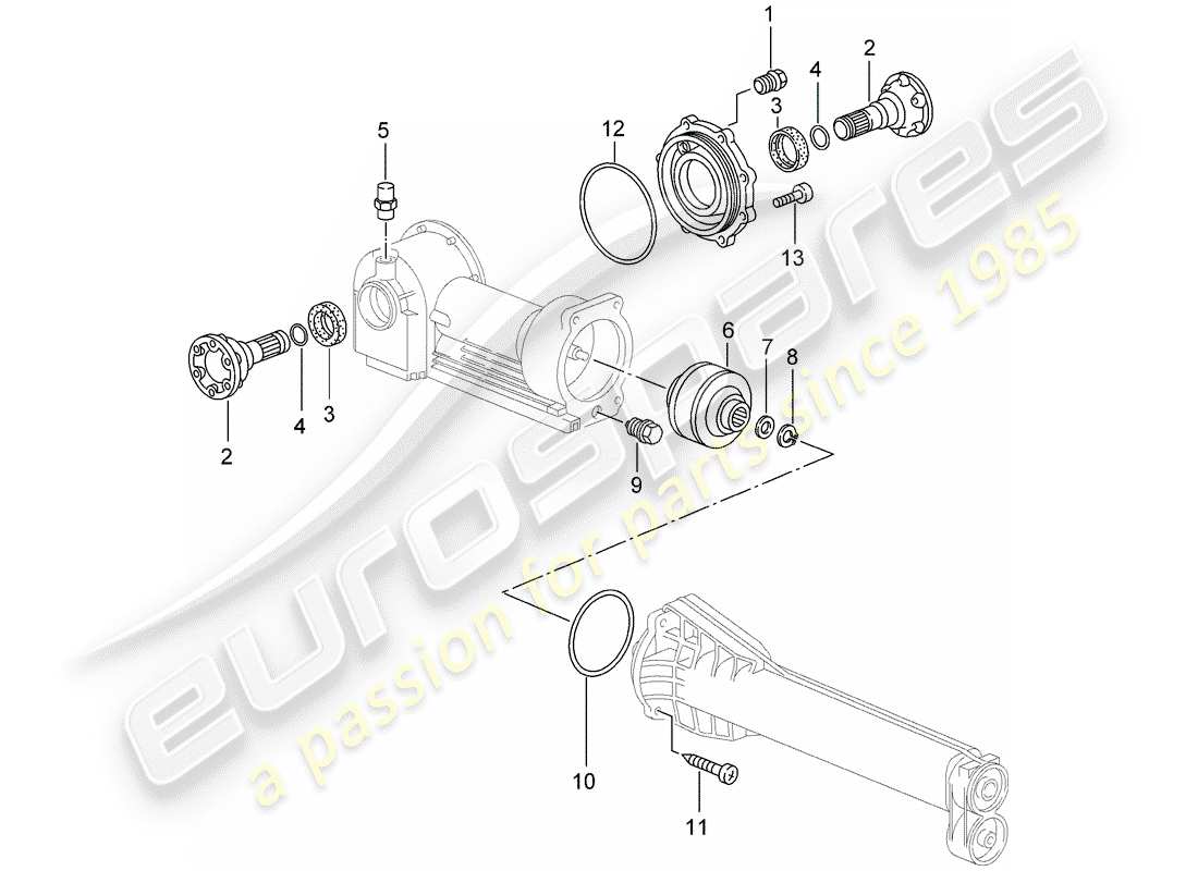 un schéma de pièces du catalogue de pièces porsche 996