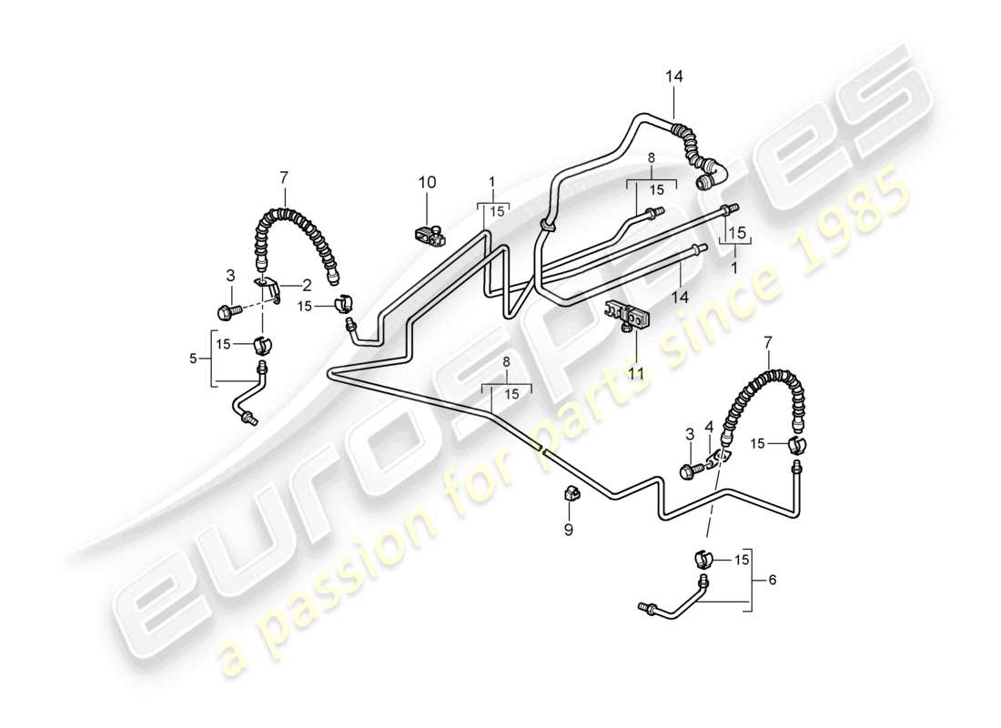 un schéma de pièces du catalogue de pièces porsche 2007 (987 boxster)