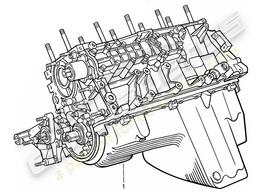 porsche 1990 (944) moteur court - carter moteur schéma des pièces