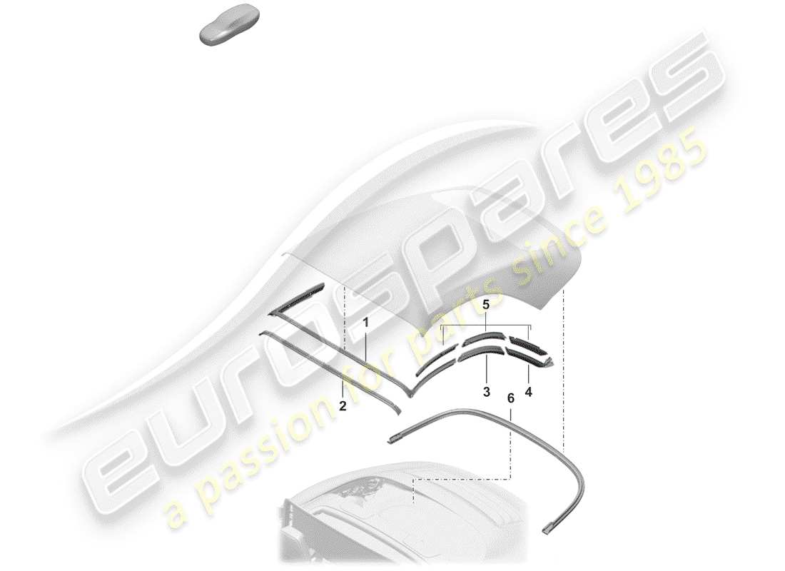 porsche 2019 (992-1) joints schéma des pièces