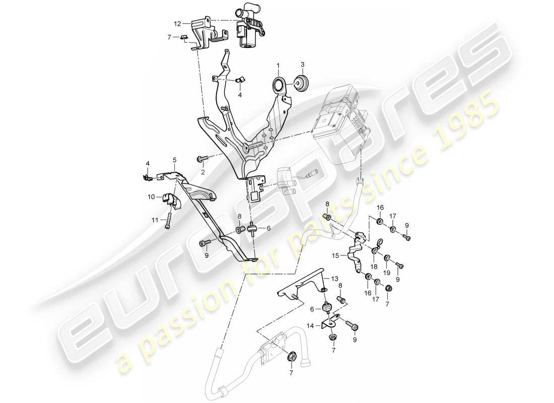 porsche 2006 (cayenne e1 9pa) support schéma des pièces