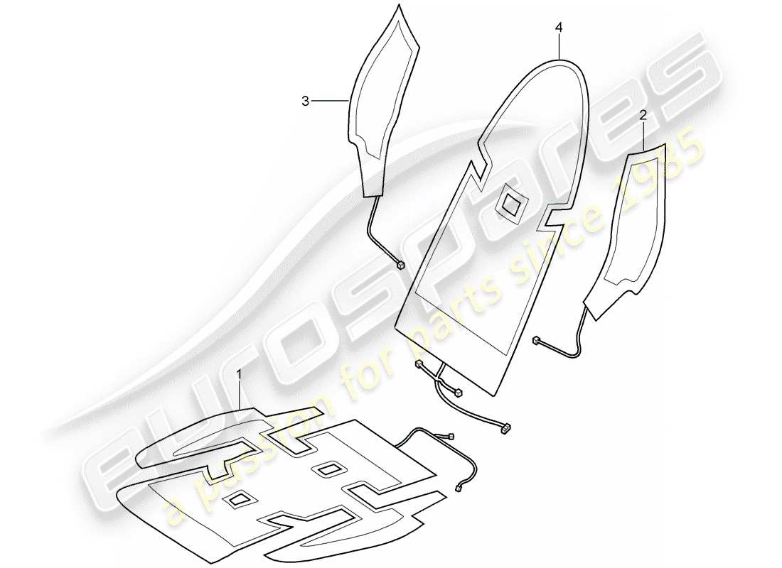porsche 2011 (997-2) chauffage schéma des pièces