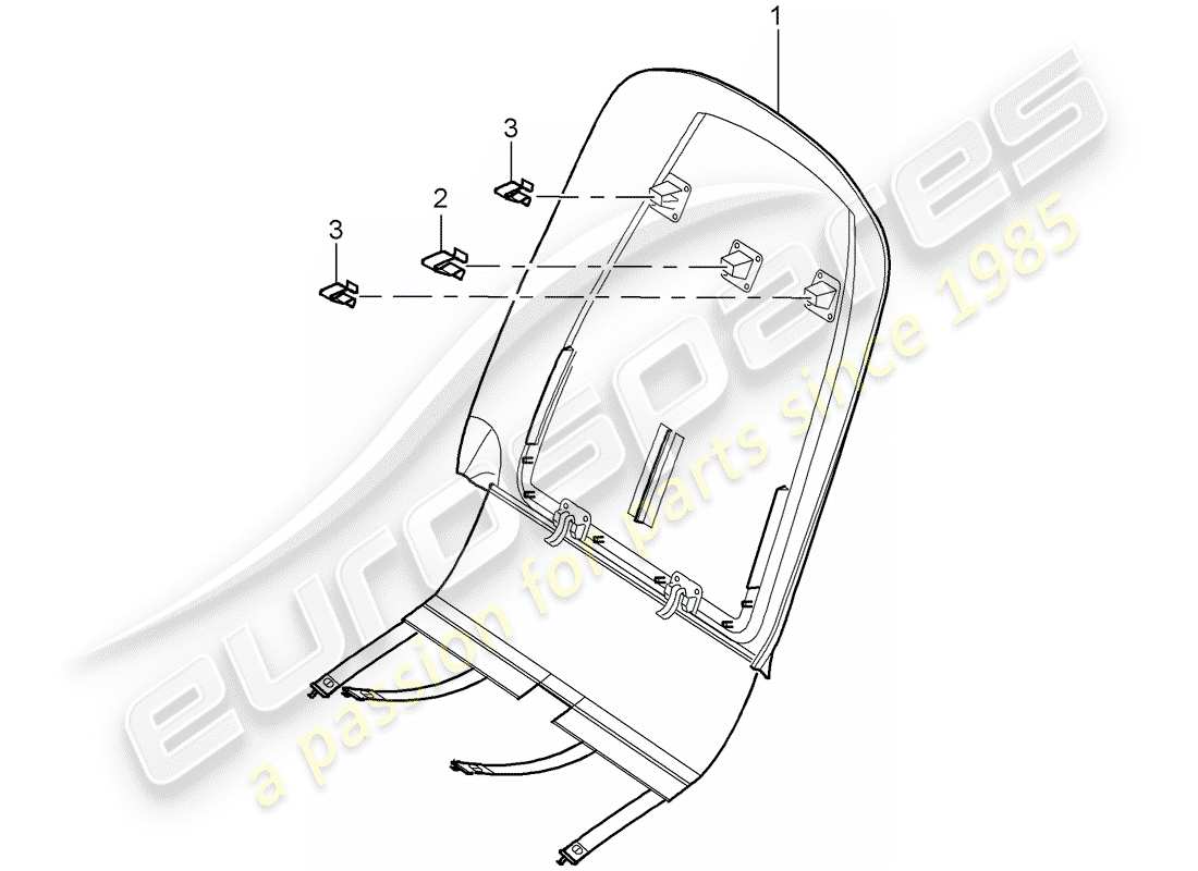 porsche 2006 (cayenne e1 9pa) couverture diagramme de pièce