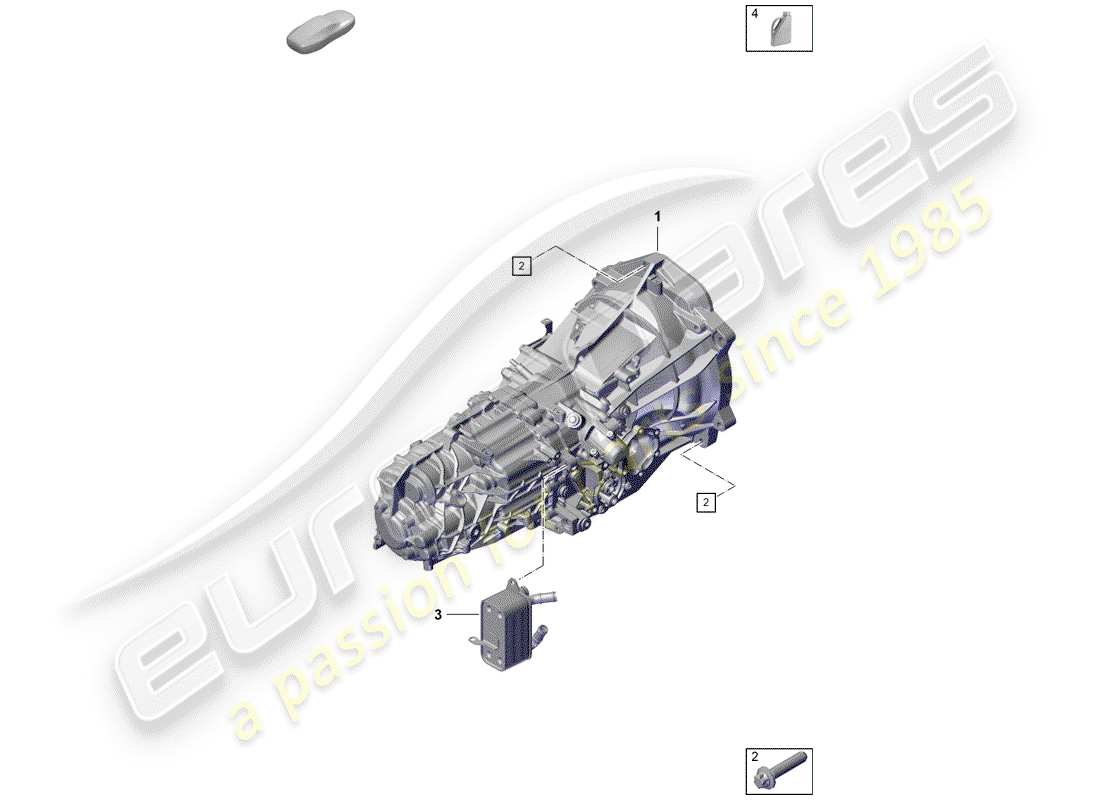 porsche 2020 (718 boxster spyder) boîte de vitesses manuelle schéma des pièces