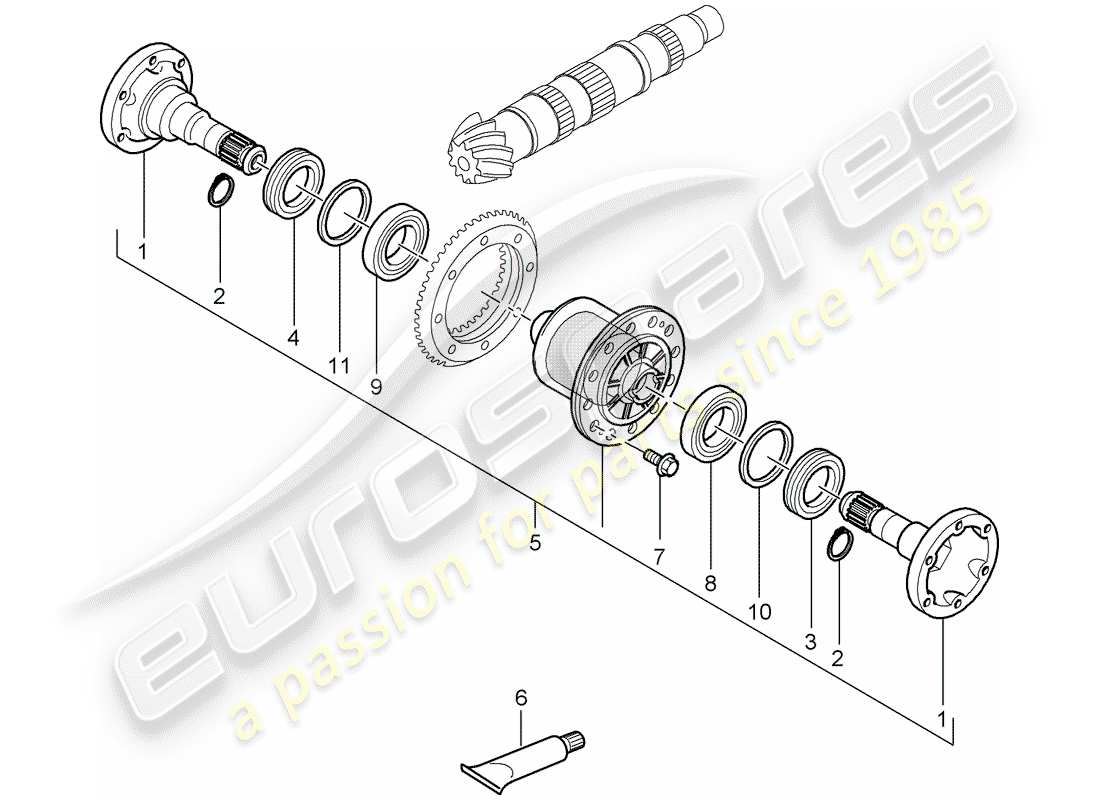 porsche 2005 (997-1) kit de réparation schéma des pièces