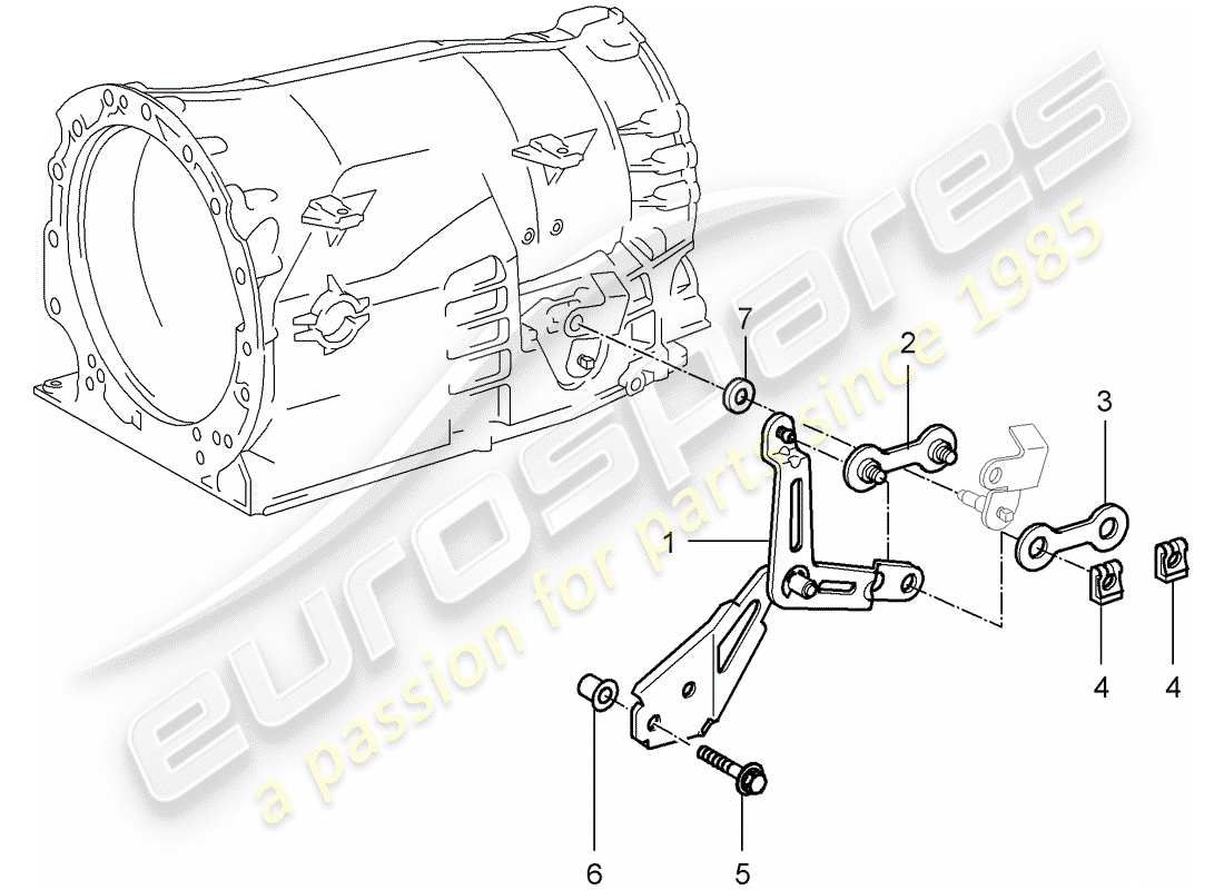 porsche 2005 (997-1) tiptronique schéma des pièces