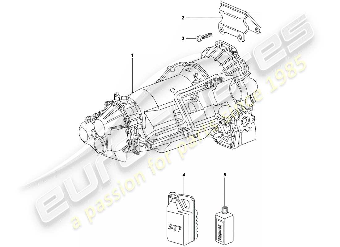 porsche 2007 (997-1) tiptronique schéma des pièces