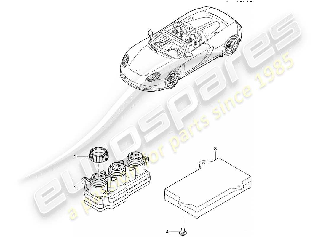 porsche 2004 (carrera gt) unité de commande - chauffage - climatiseur schéma des pièces