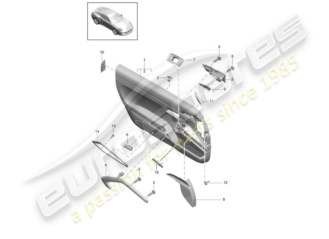 un schéma de pièces du catalogue de pièces porsche 2020 (991-2 turbo)
