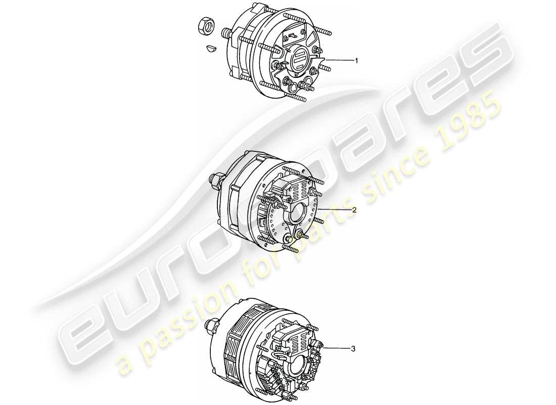 un schéma de pièces du catalogue de pièces porsche accessories and tequipment
