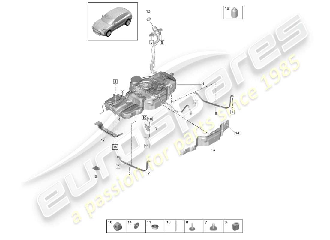 schéma de pièce contenant le numéro de pièce 95b201060ac