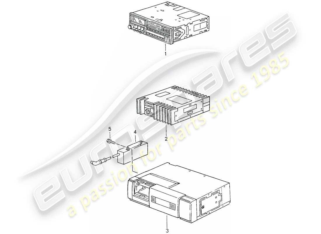 un schéma de pièces du catalogue de pièces porsche 1973 (refurbished and exchange catalogue)