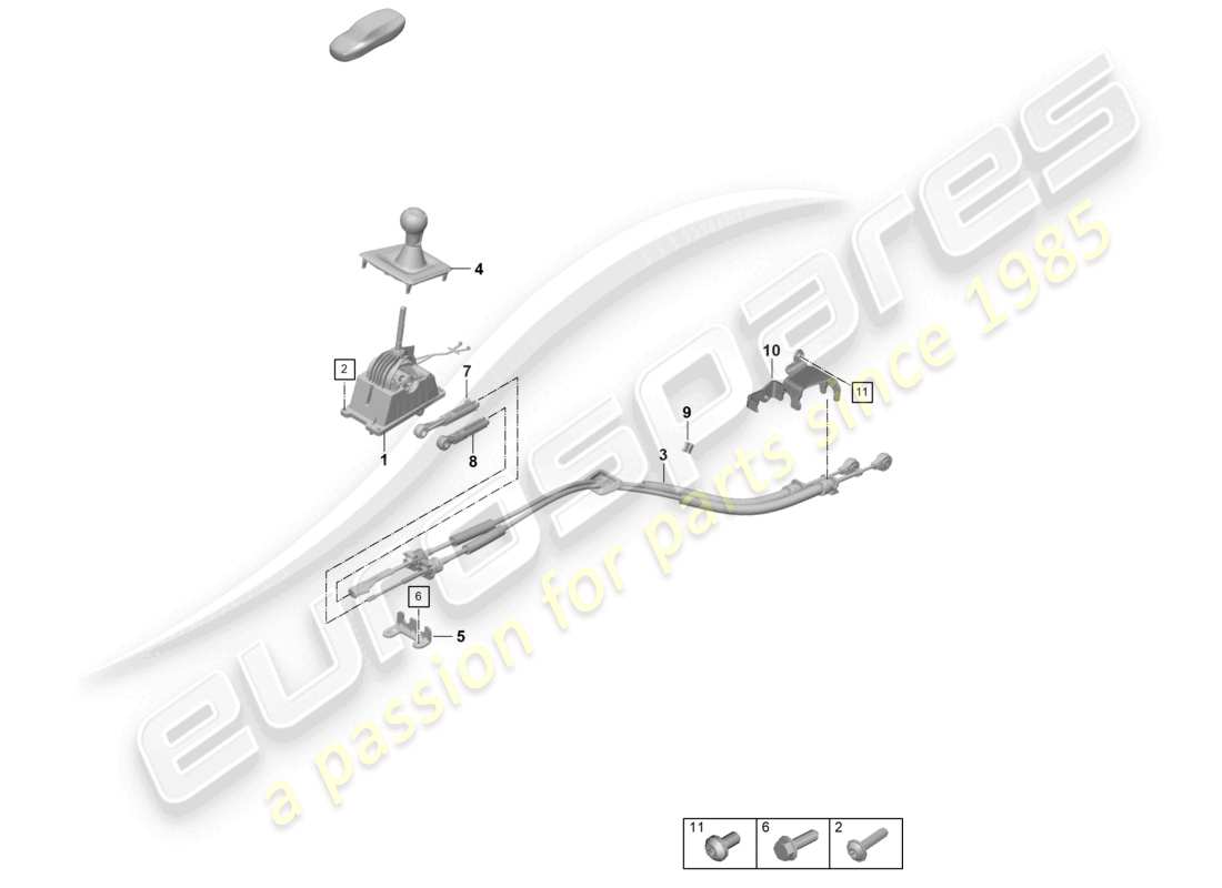 un schéma de pièces du catalogue de pièces Porsche 2019 (992-1)
