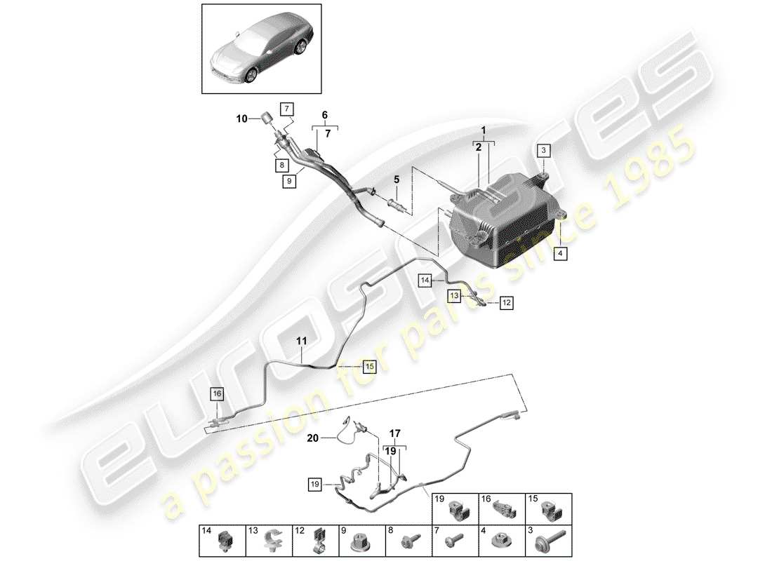 schéma de pièce contenant le numéro de pièce 9a706781300