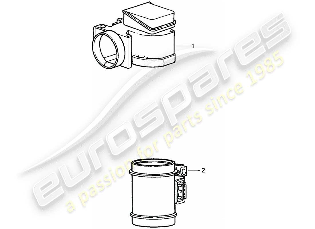 un schéma de pièces du catalogue de pièces porsche 1981 (refurbished and exchange catalogue)