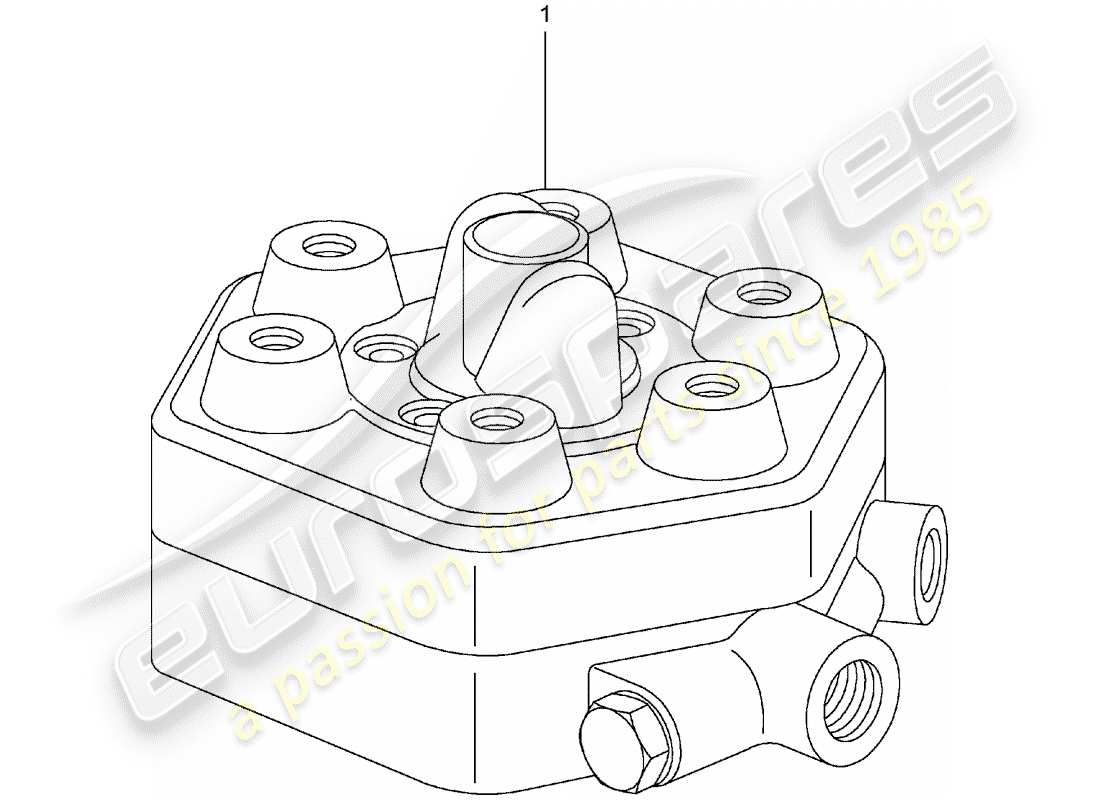un schéma de pièces du catalogue de pièces porsche 1980 (refurbished and exchange catalogue)