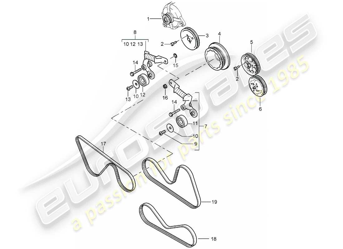un schéma de pièces du catalogue de pièces porsche 2006 (carrera gt)