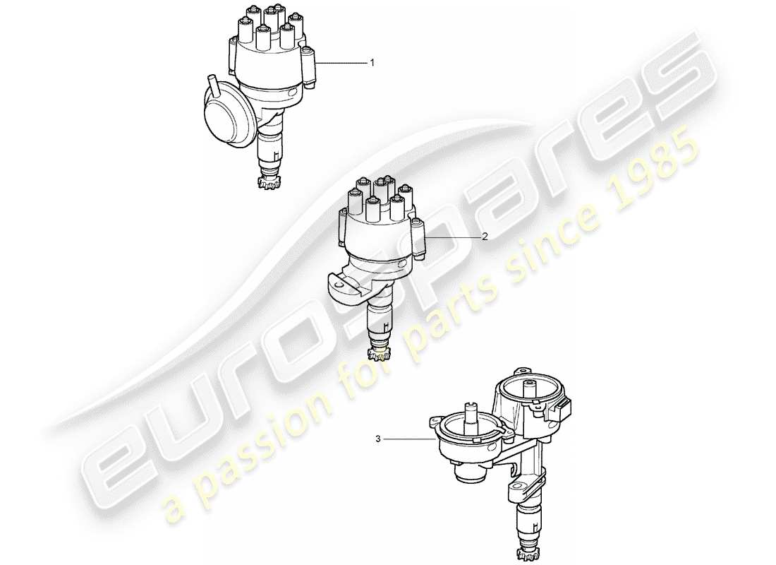 un schéma de pièces du catalogue de pièces porsche 2007 (refurbished and exchange catalogue)