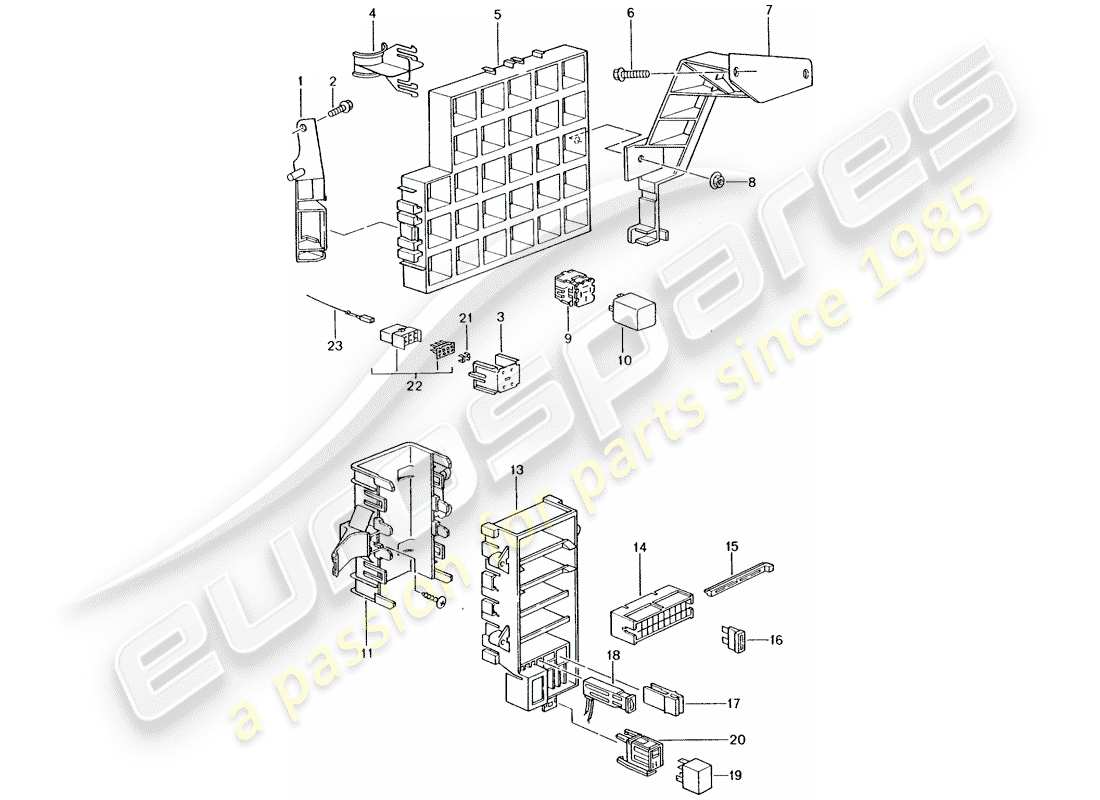 un schéma de pièces du catalogue de pièces porsche 2002 (996)