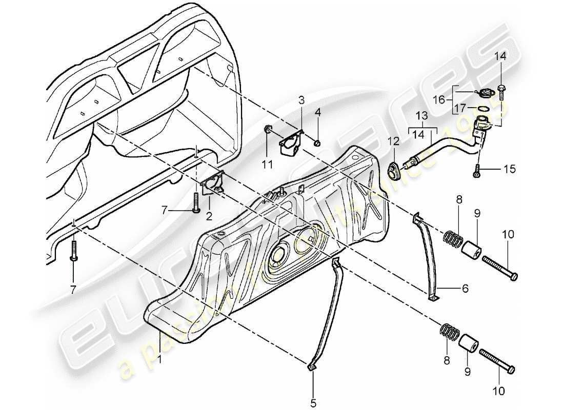 un schéma de pièces du catalogue de pièces porsche carrera gt