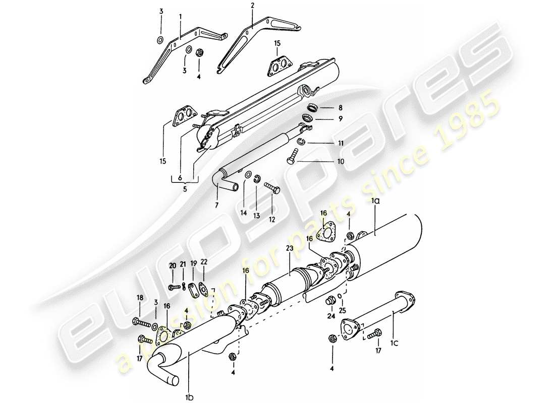 un schéma de pièces du catalogue de pièces porsche 914