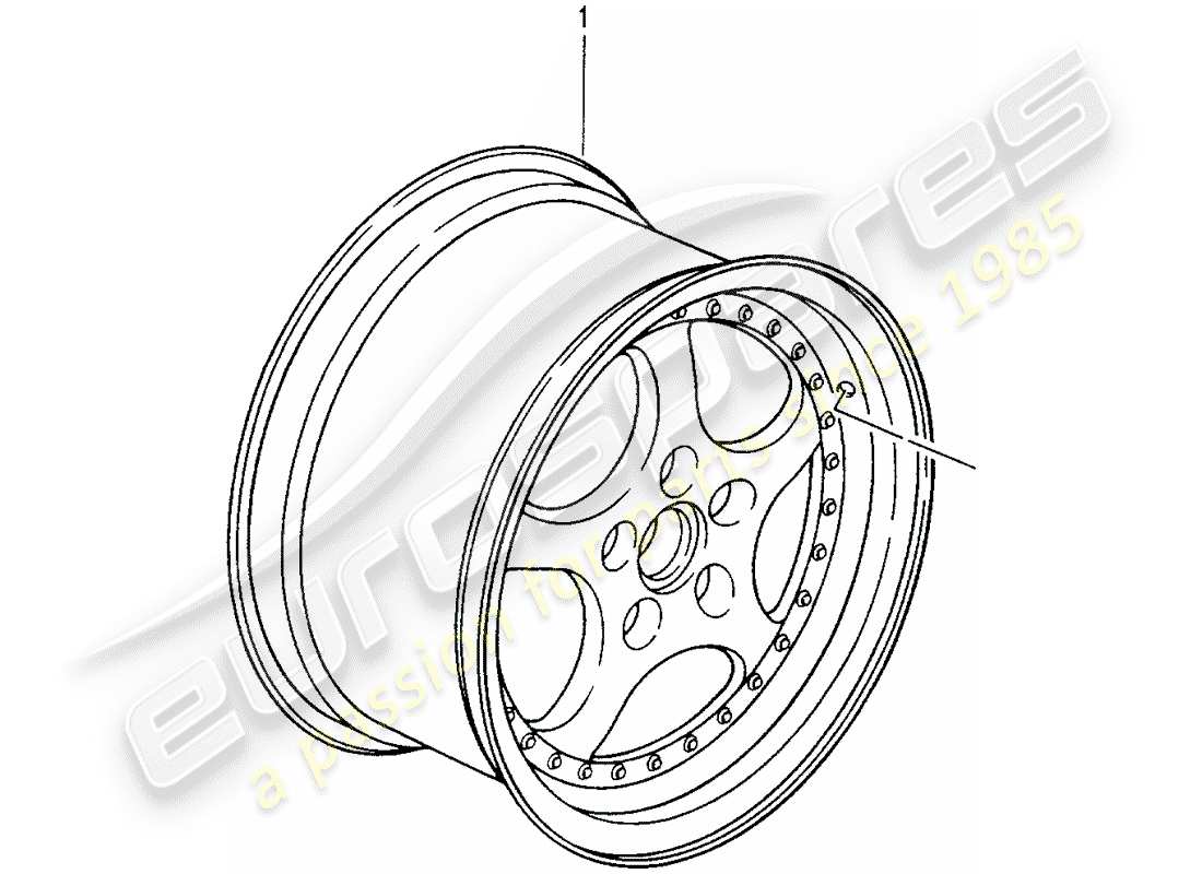 un schéma de pièces du catalogue de pièces porsche 1990 (refurbished and exchange catalogue)