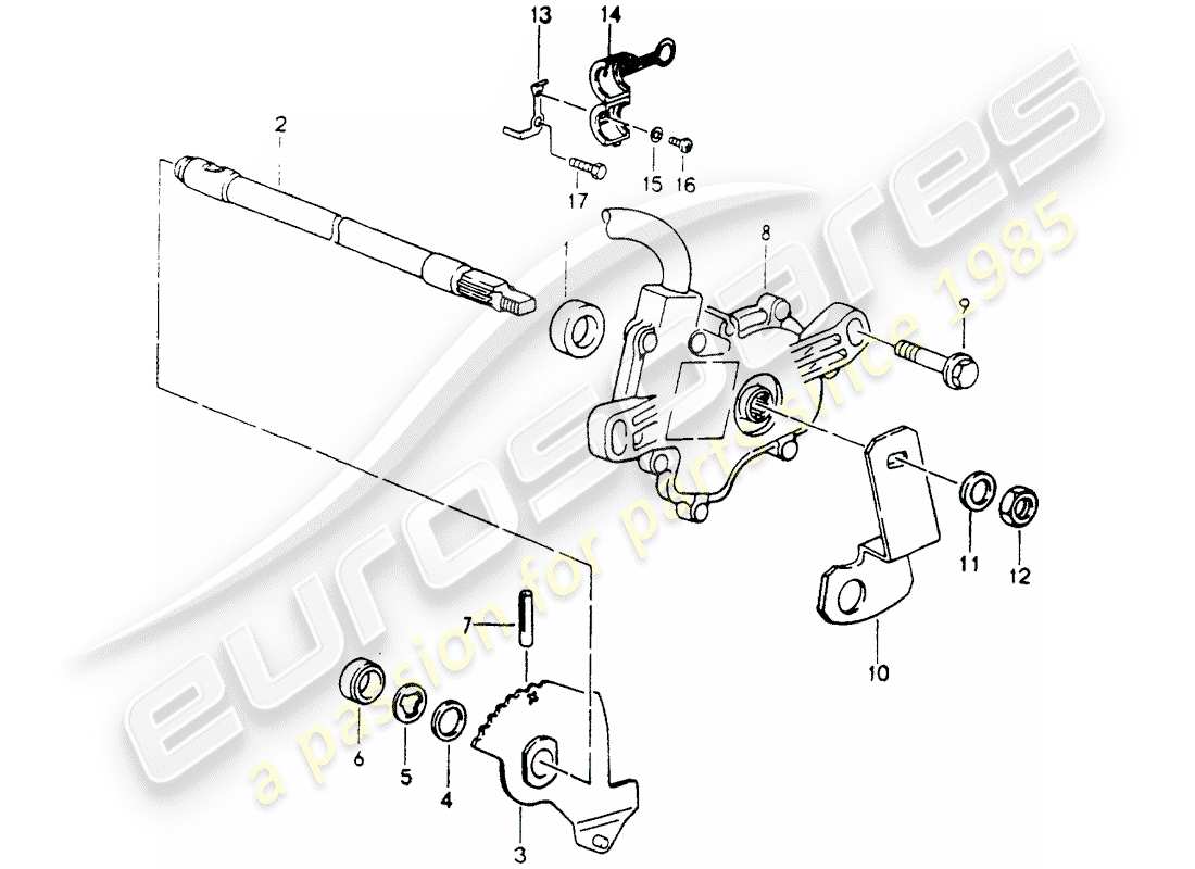 un schéma de pièces du catalogue de pièces porsche 964