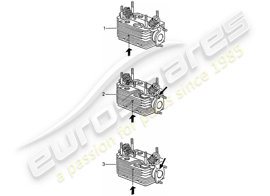 un schéma de pièces du catalogue de pièces porsche 1979 (refurbished and exchange catalogue)