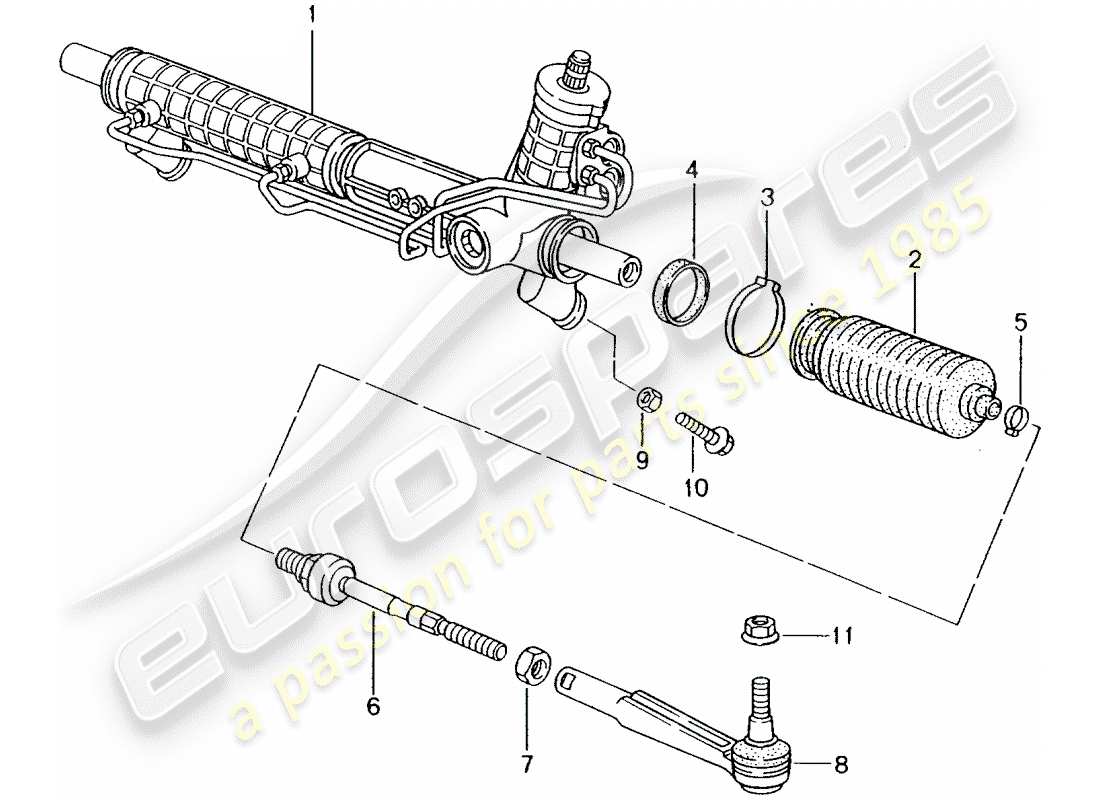 un schéma de pièces du catalogue de pièces porsche 2004 (986 boxster)