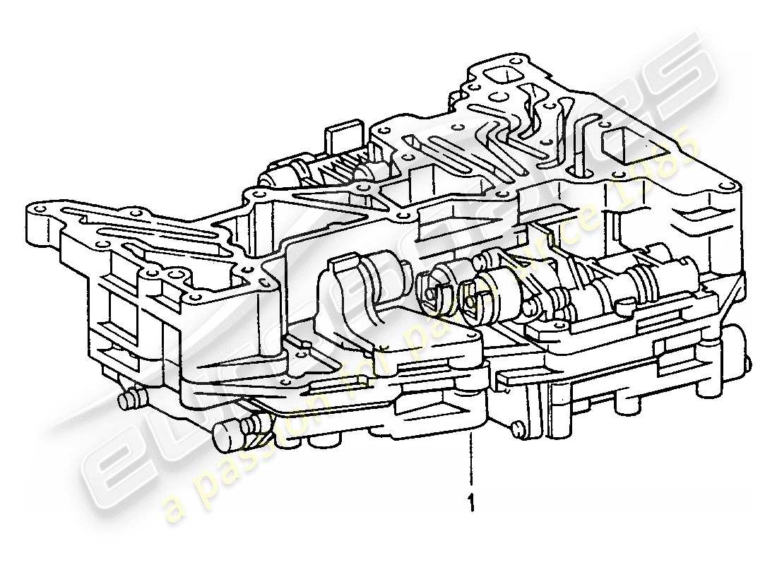 un schéma de pièces du catalogue de pièces porsche 1980 (refurbished and exchange catalogue)