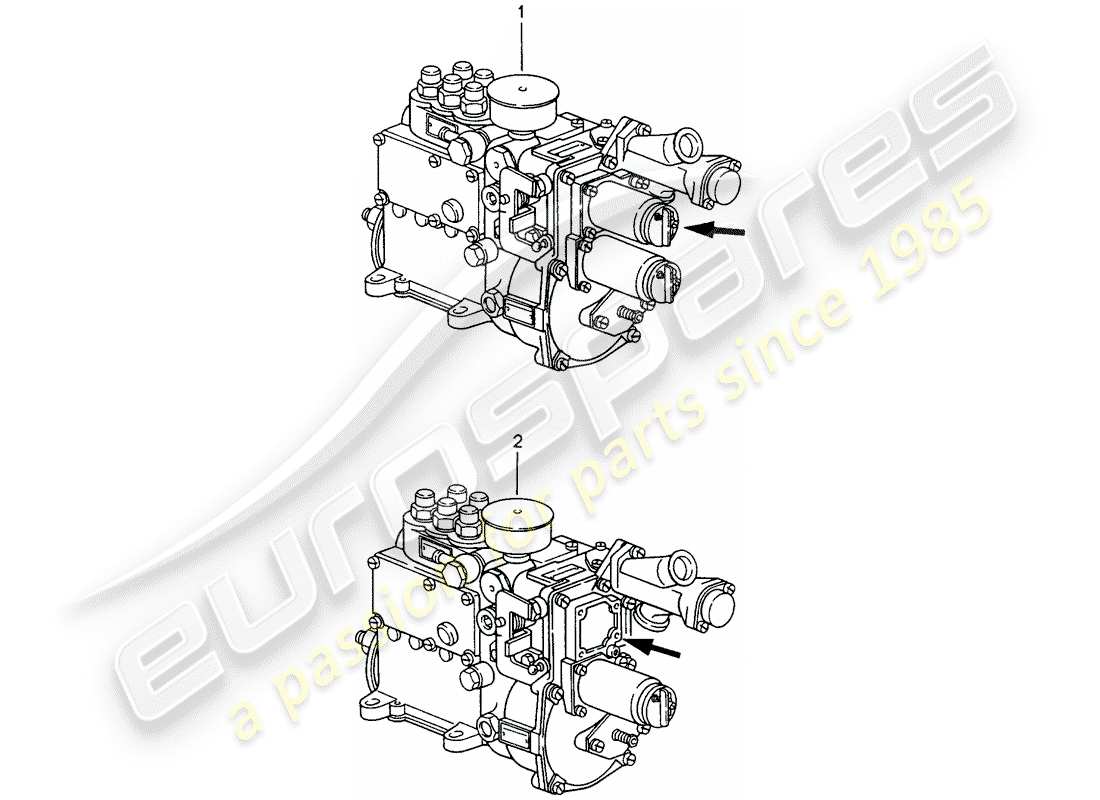 un schéma de pièces du catalogue de pièces porsche 2009 (refurbished and exchange catalogue)