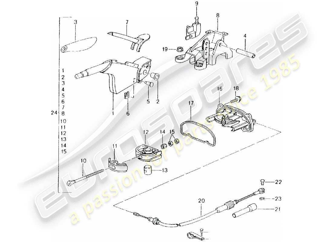 un schéma de pièces du catalogue de pièces porsche 2002 (986 boxster)