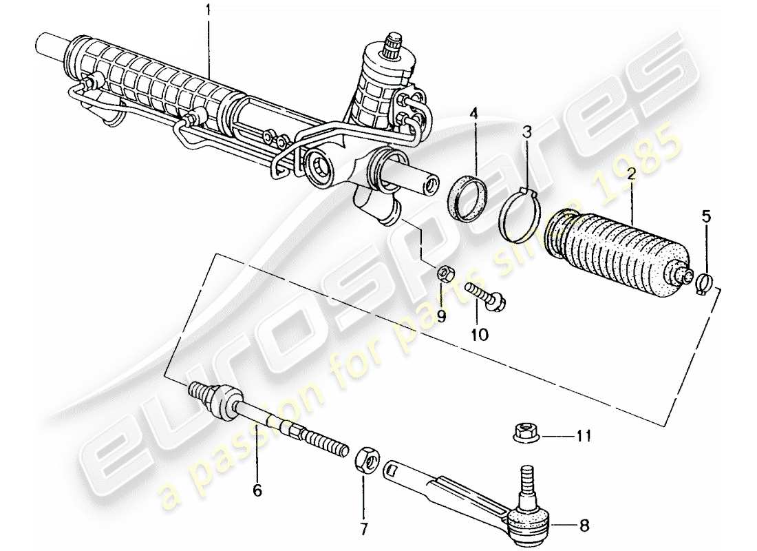 un schéma de pièces du catalogue de pièces porsche 996