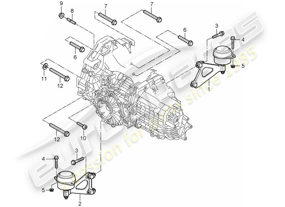 un schéma de pièces du catalogue de pièces porsche 2007 (987 boxster)