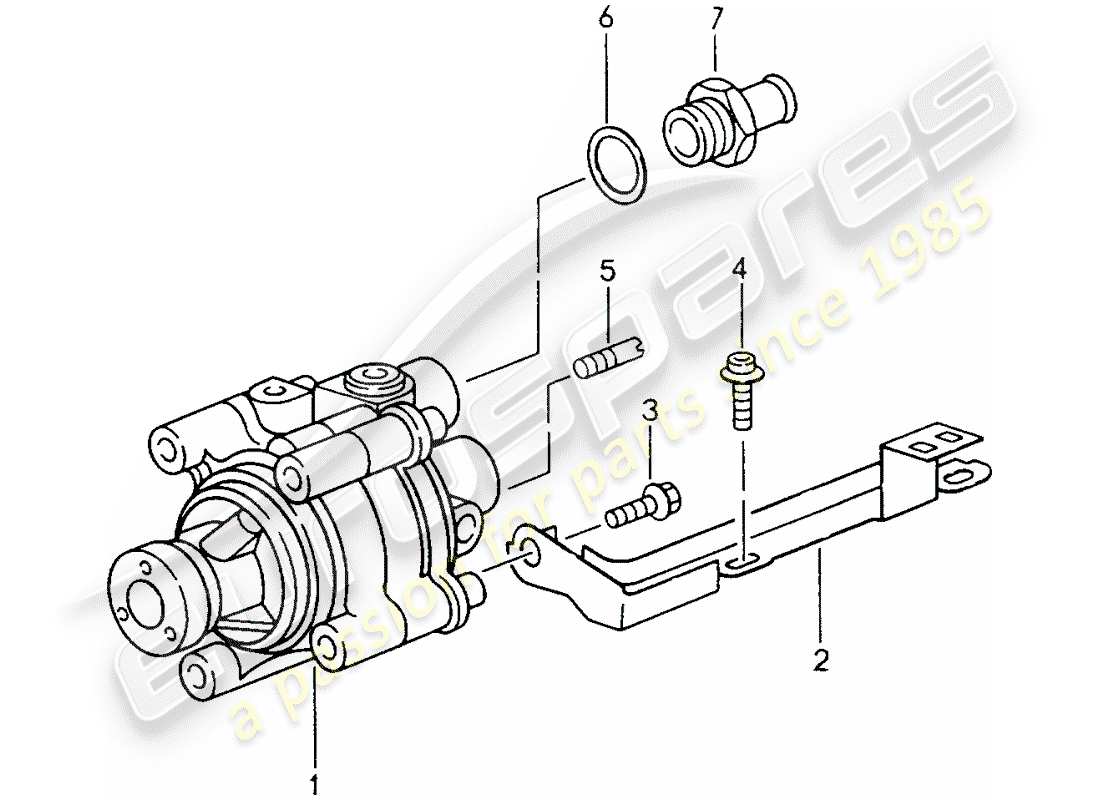 un schéma de pièces du catalogue de pièces porsche 993