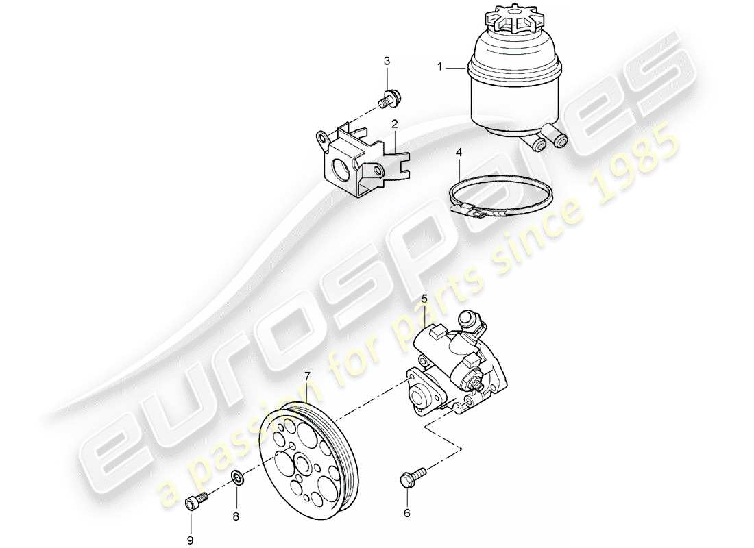 un schéma de pièces du catalogue de pièces porsche carrera gt
