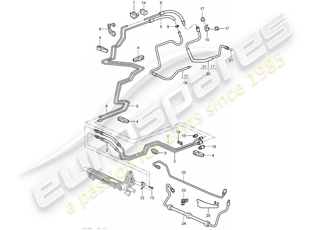 un schéma de pièces du catalogue de pièces porsche 2006 (997-1)