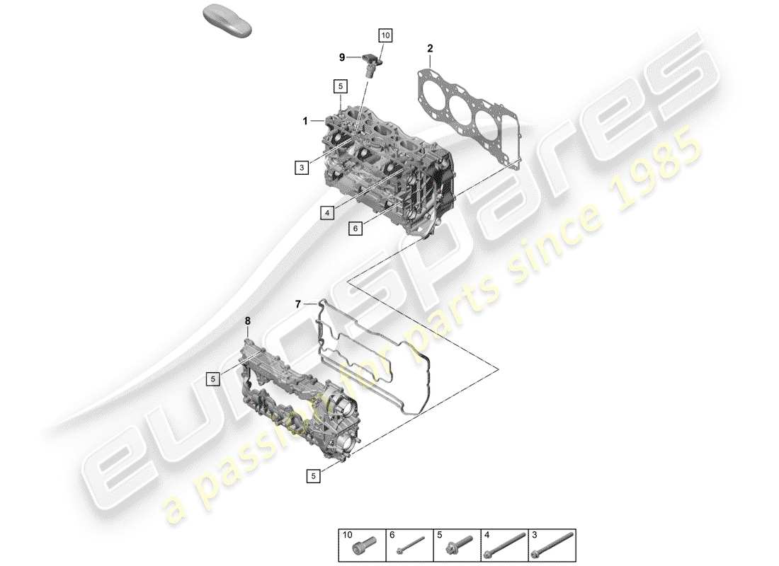 un schéma de pièces du catalogue de pièces porsche boxster