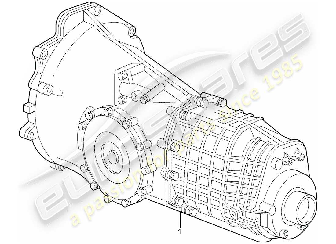 un schéma de pièces du catalogue de pièces porsche 1984 (refurbished and exchange catalogue)