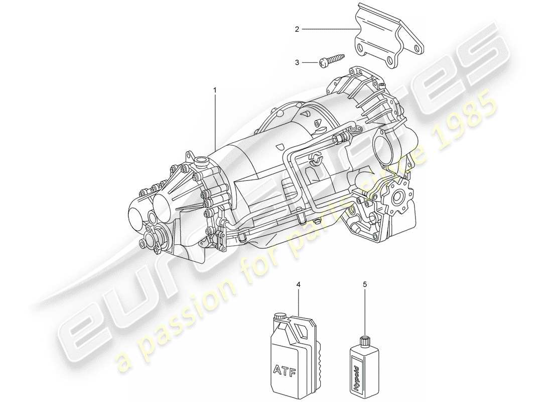 un schéma de pièces du catalogue de pièces porsche 2002 (996)