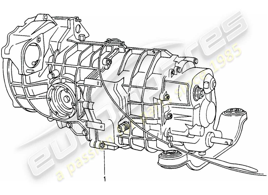un schéma de pièces du catalogue de pièces porsche 1999 (refurbished and exchange catalogue)