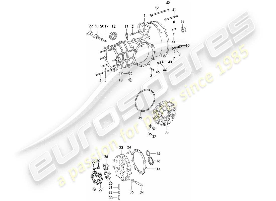 un schéma de pièces du catalogue de pièces porsche 911