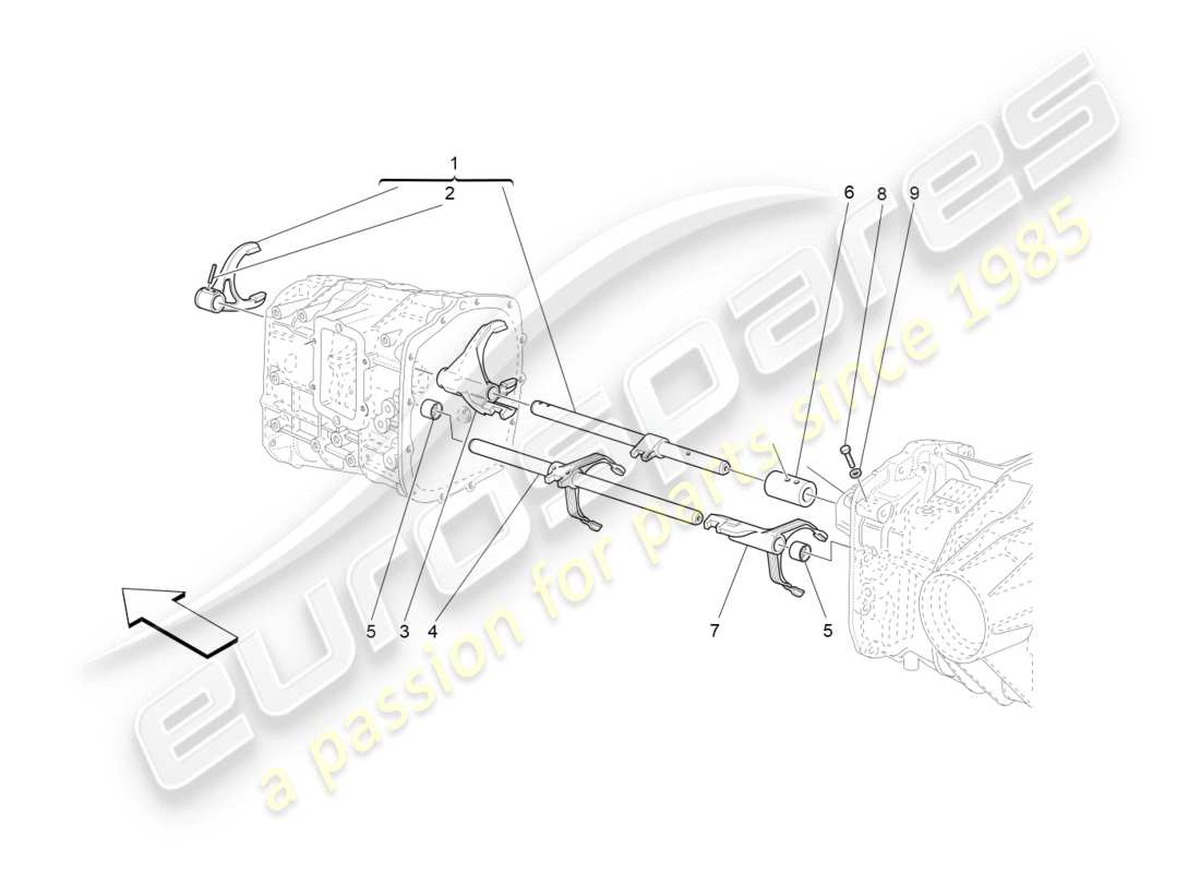 maserati granturismo s (2014) diagramme des pièces des commandes internes