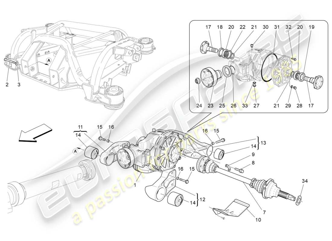un schéma de pièces du catalogue de pièces maserati granturismo s (2019)