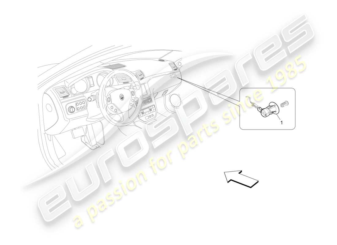 un schéma de pièces du catalogue de pièces maserati granturismo (2010)